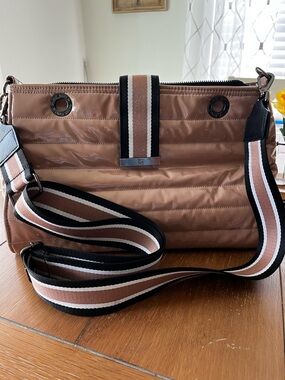 THINK ROYLN Mocha Tan Quilted Crossbody